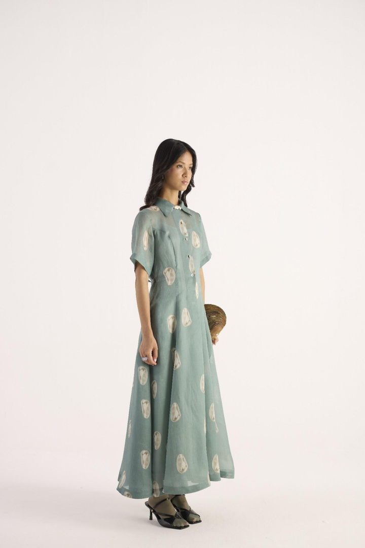 Lune Pearl Dress – Jade Sea Green