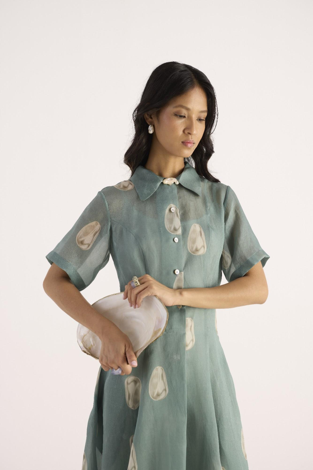 Lune Pearl Dress – Jade Sea Green