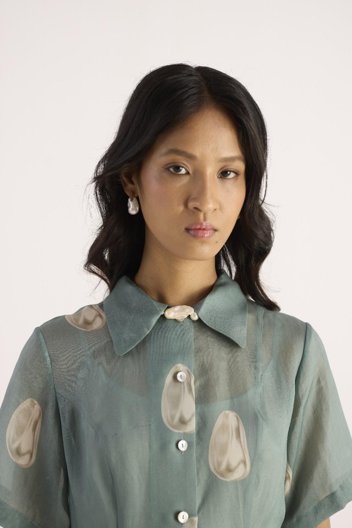 Lune Pearl Dress – Jade Sea Green