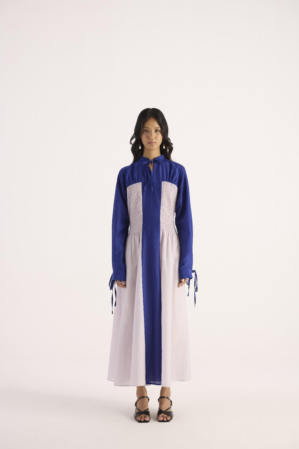 Marina Dress – Electric Blue & Pearl Lilac