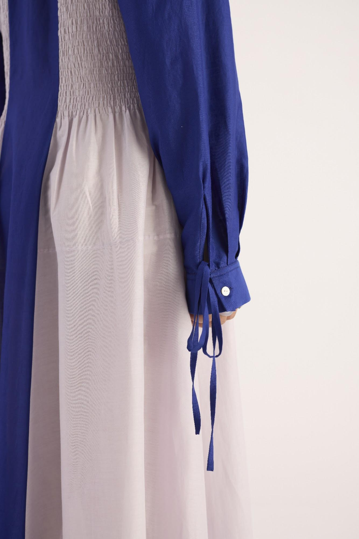 Marina Dress – Electric Blue & Pearl Lilac