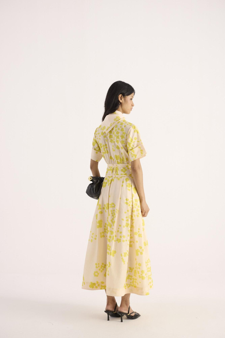 Ember Dress – Cream & Yellow