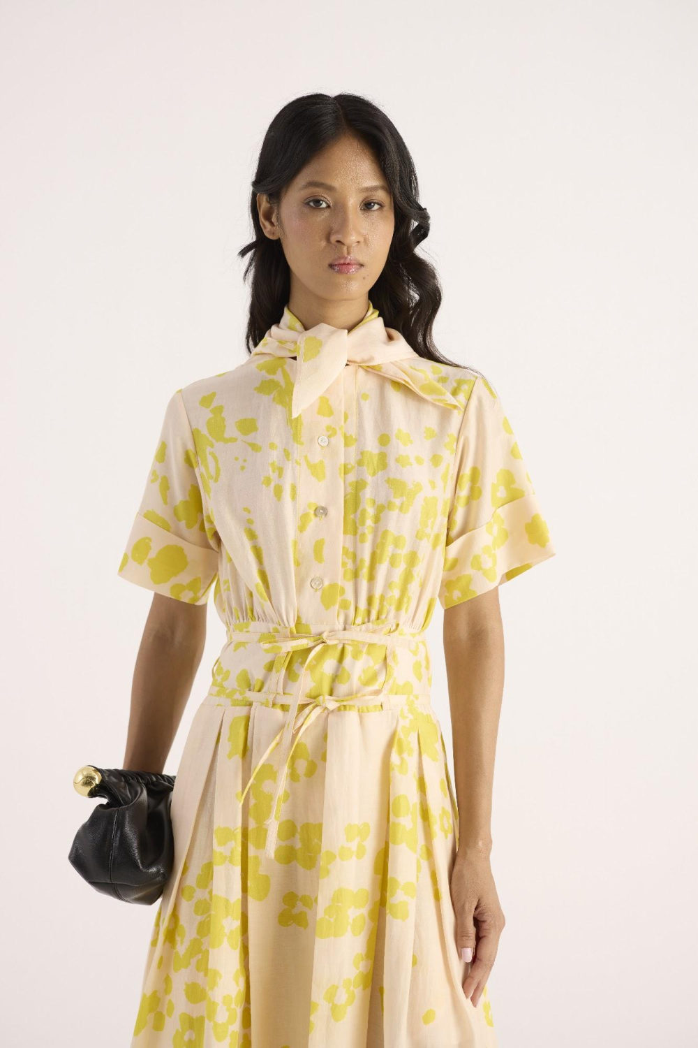 Ember Dress – Cream & Yellow