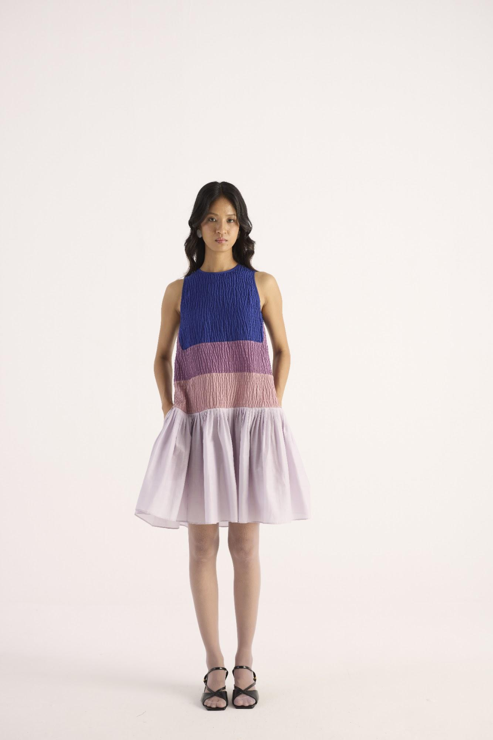 Iris Dress – Electric Blue & Hues of Pinks
