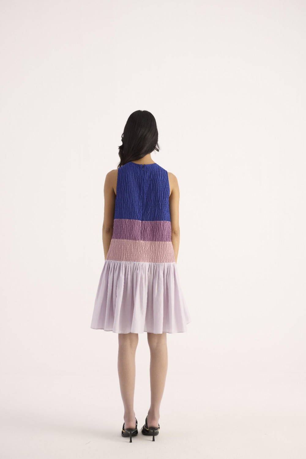 Iris Dress – Electric Blue & Hues of Pinks