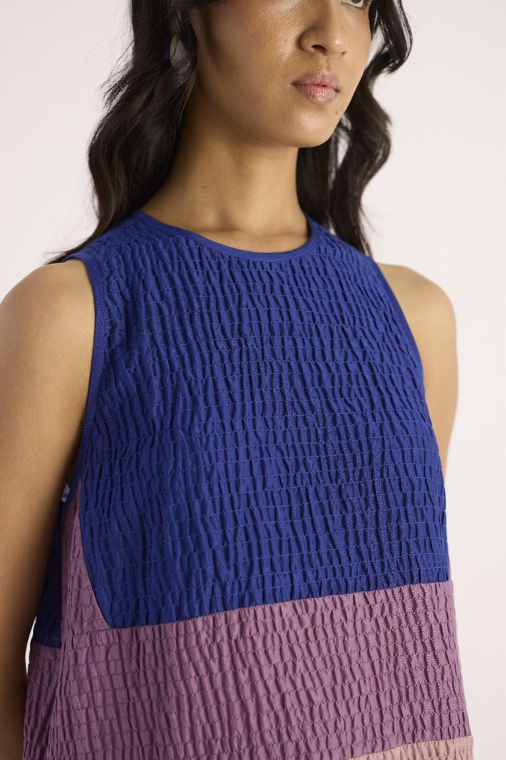 Iris Dress – Electric Blue & Hues of Pinks