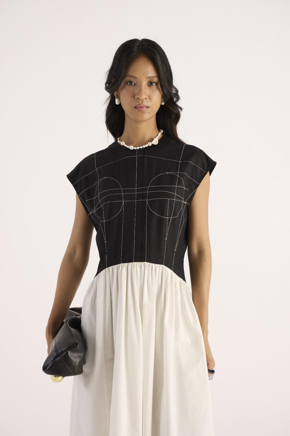 Draft Dress – Monochrome Black & White
