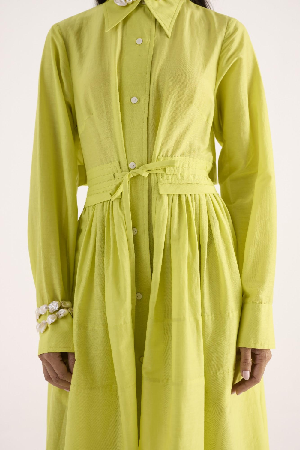 Velora Dress – Electric Green