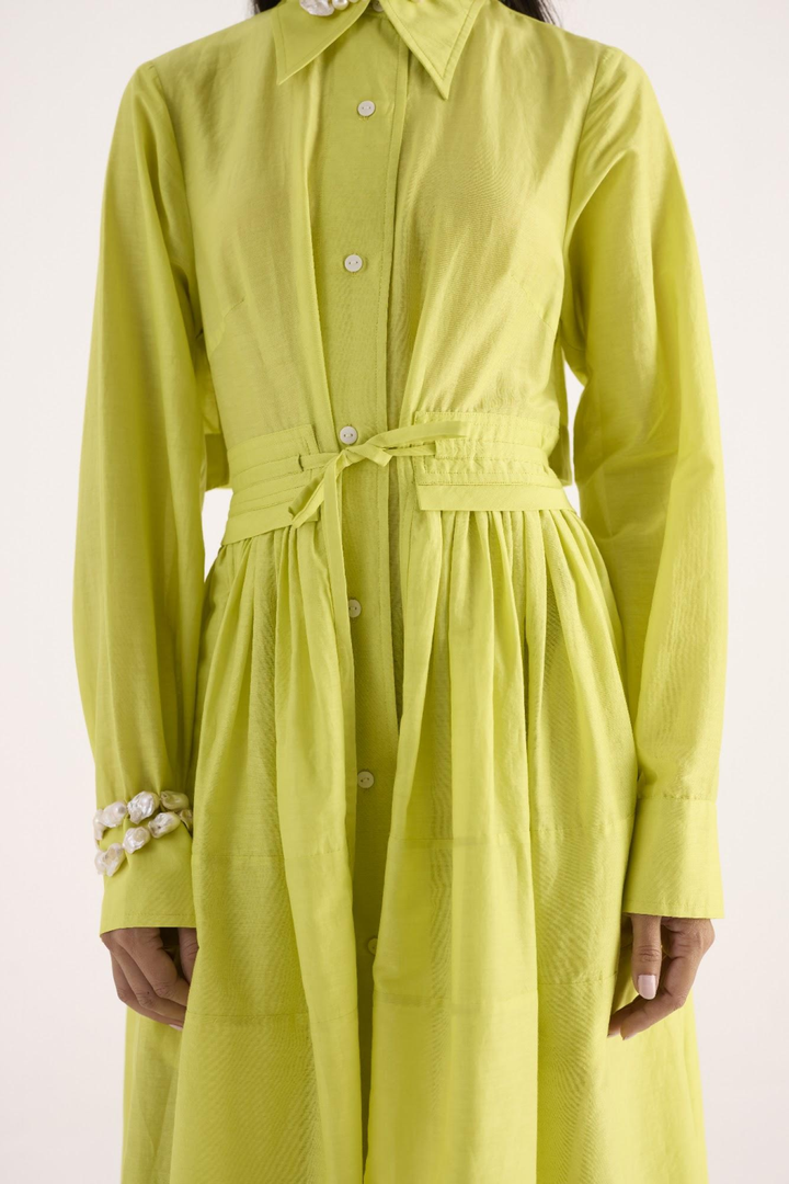 Velora Dress – Electric Green