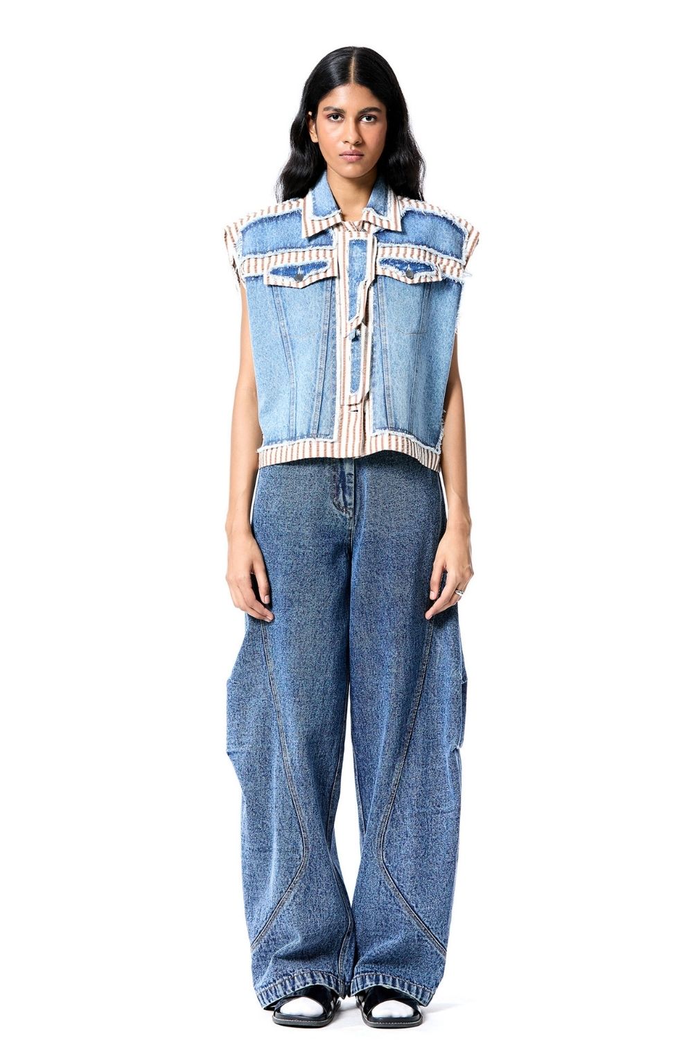 Denim Drip Vest