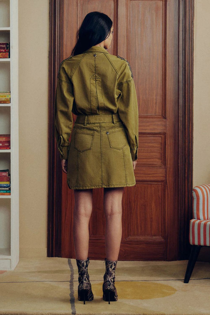 WASHED TWILL STUDDED COORD SET