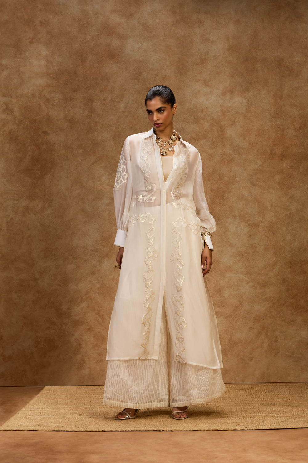 Pearl Artcut Shirt Dress