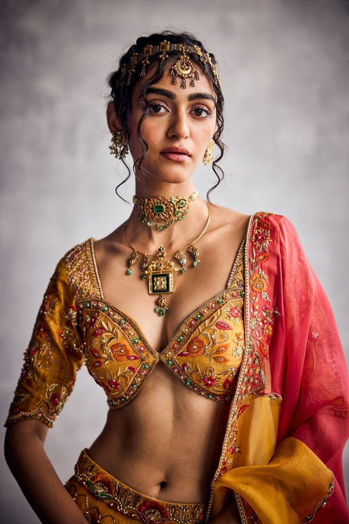 Marigold Lehenga Set