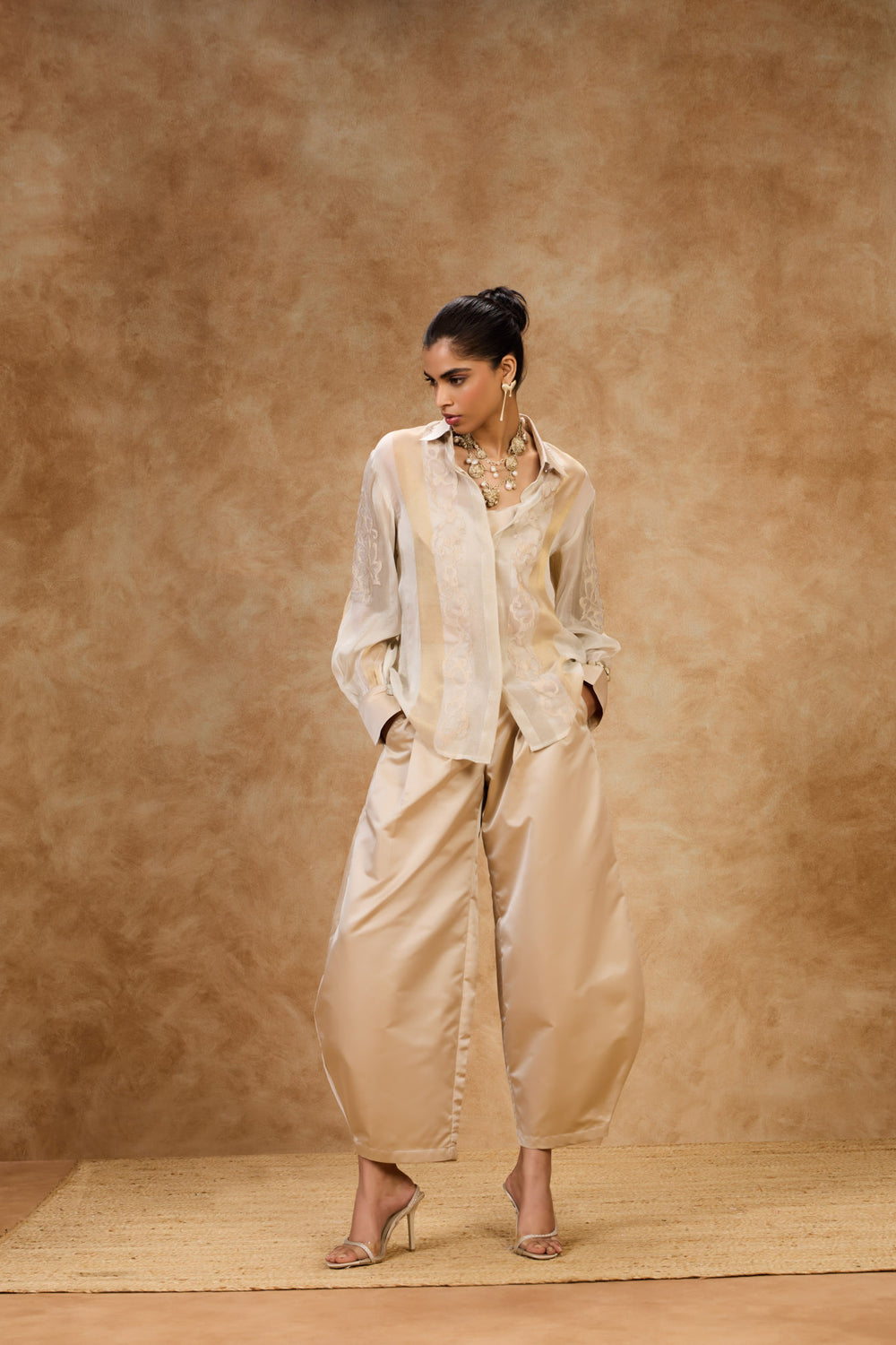 Rose Gold Barrel Pants