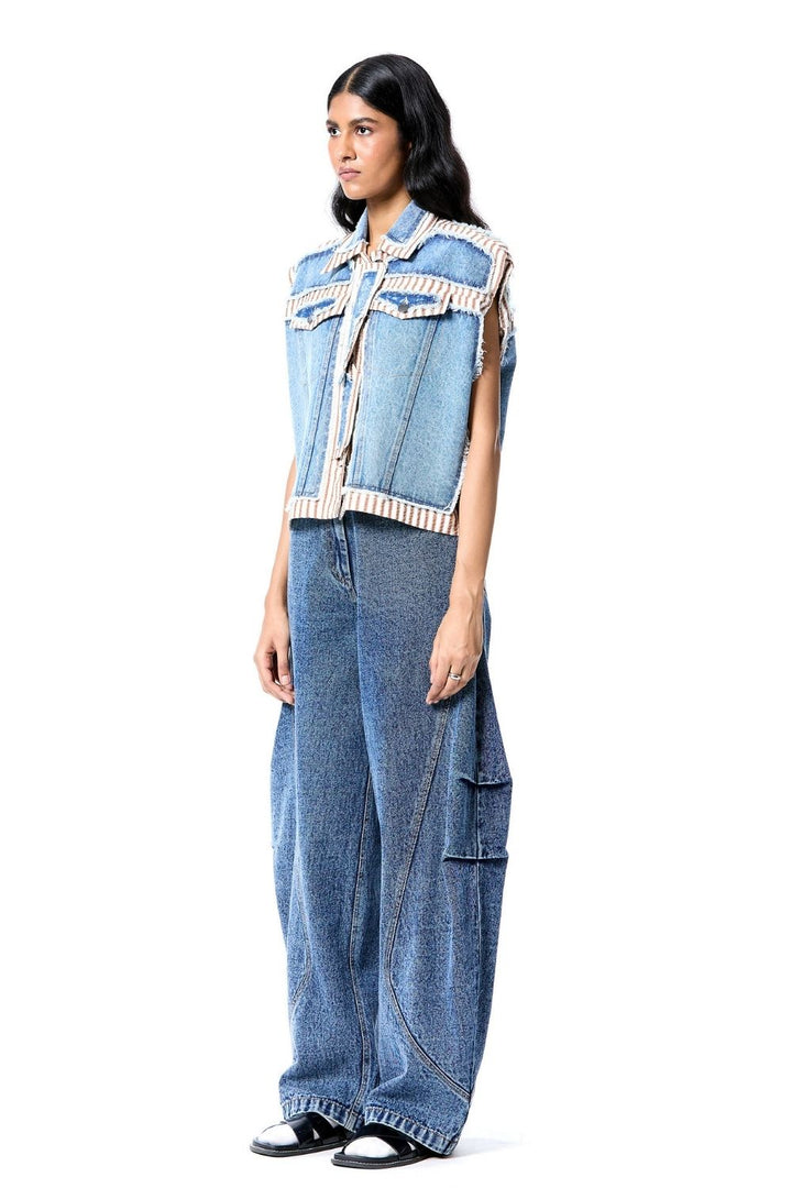 Denim Drip Vest
