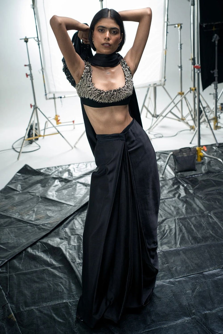 Raven Drape Saree