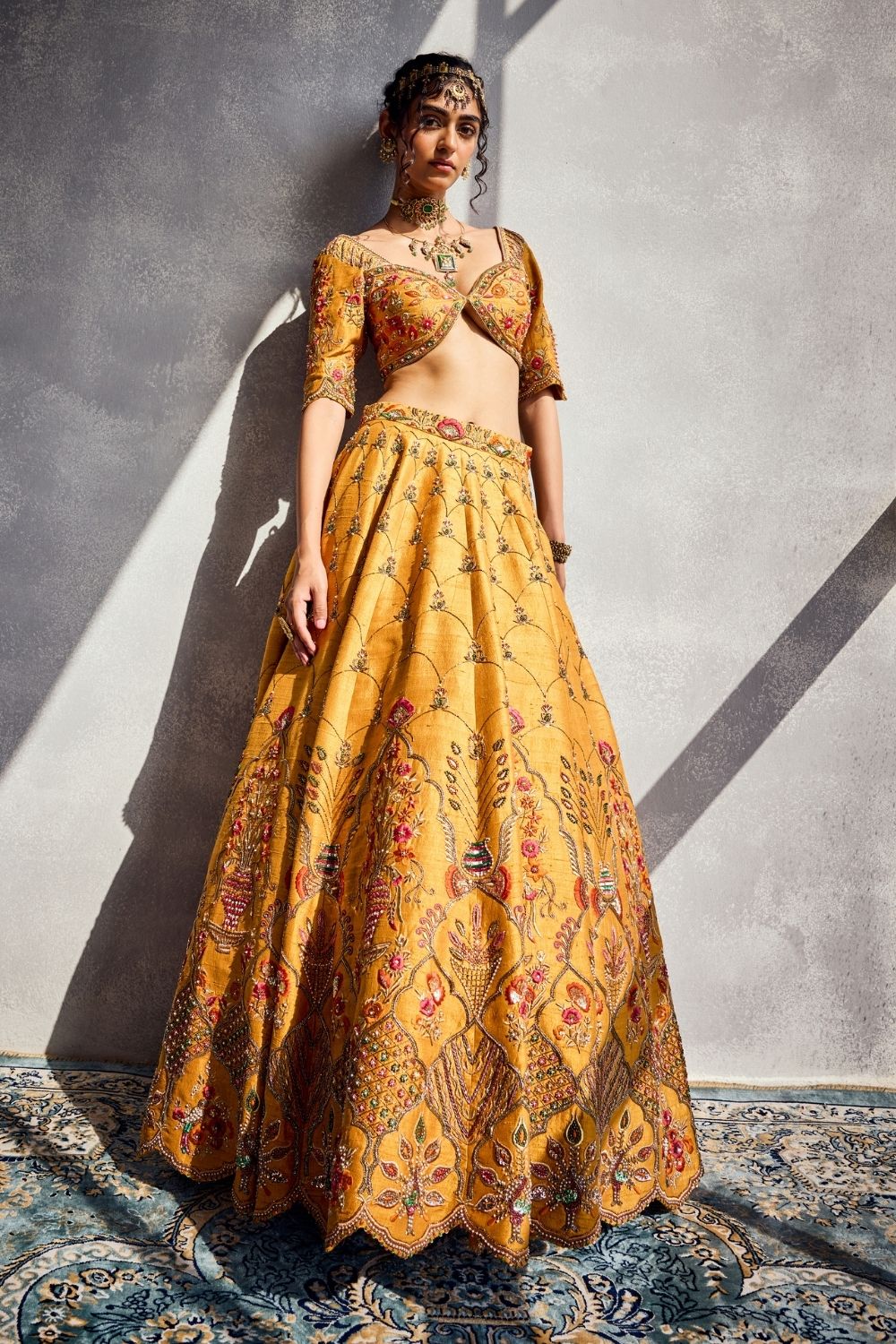 Marigold Lehenga Set
