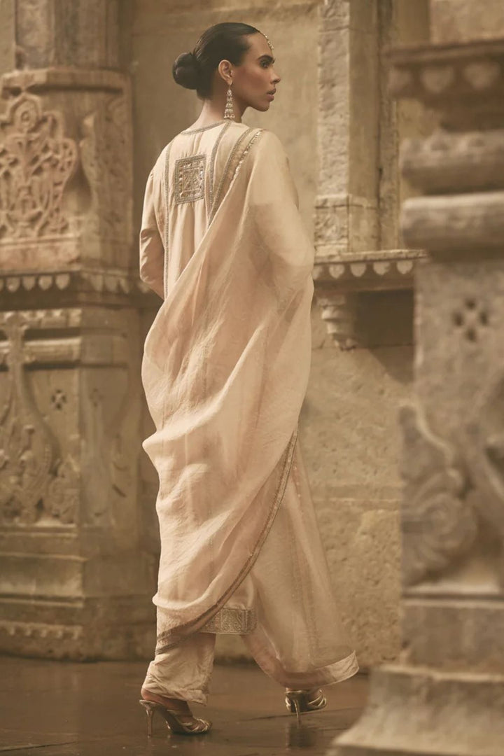 Beige Straight Kurta Set