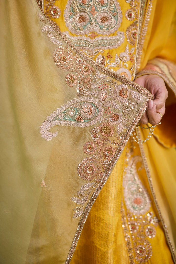 Long Phiran Kurta With Salwar & Ombre Dupatta