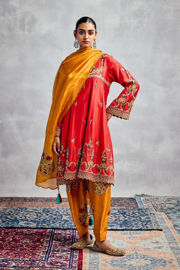 Orange Kurta Set