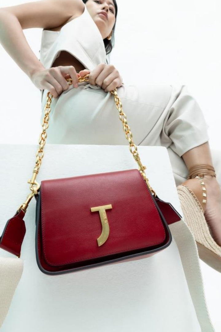 J Burgundy Red Crossbody Bag