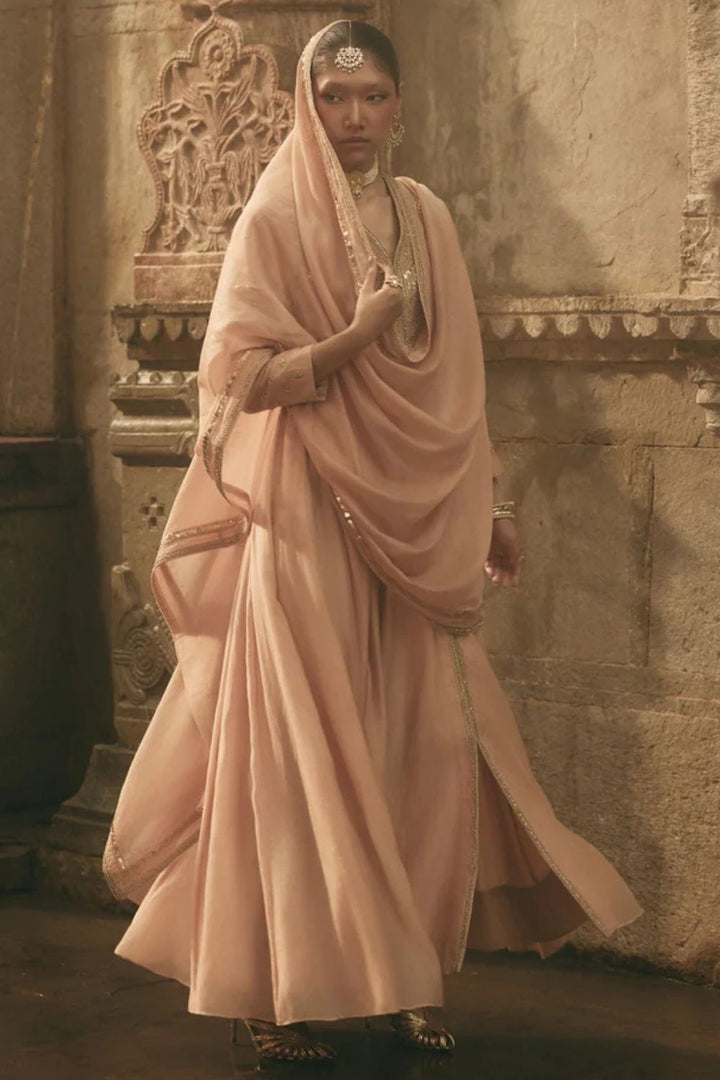 Beige Anarkali Set