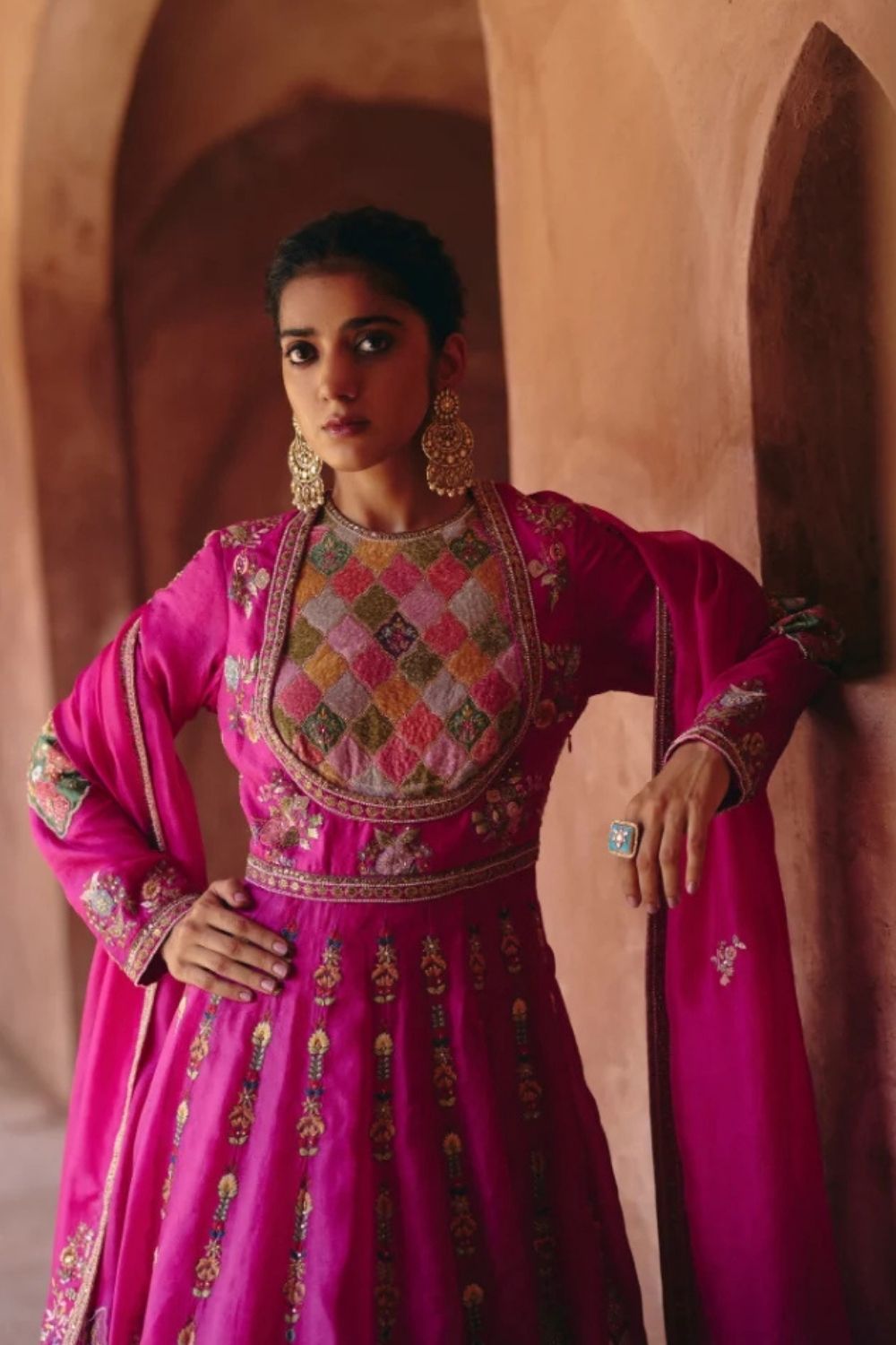 Velvet Patchwork Kalidar U-Shape Kalidar