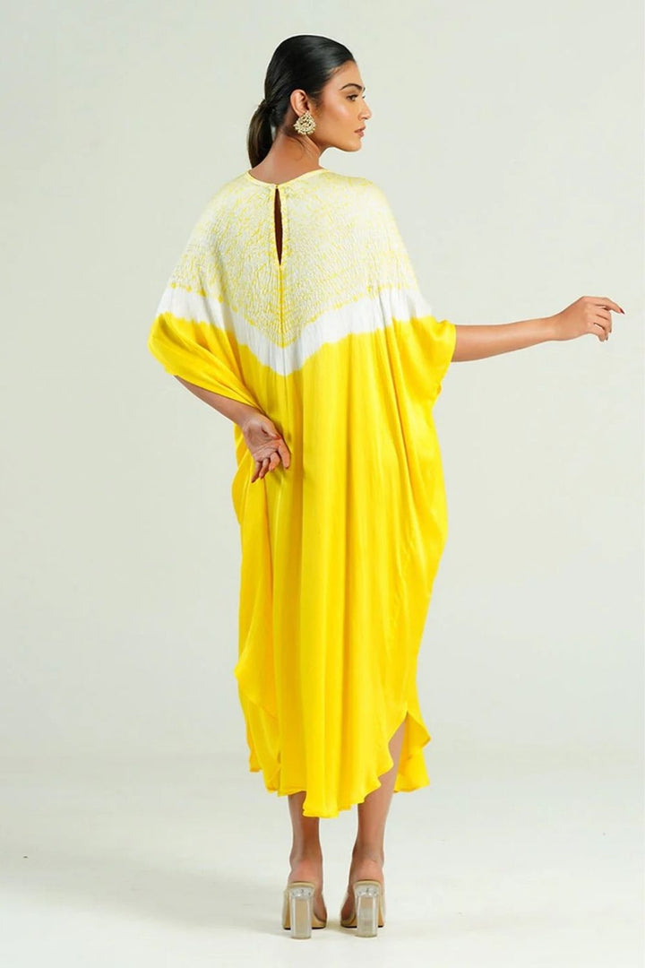 Kaftan Shibori - Scarlet Red / Ivory
