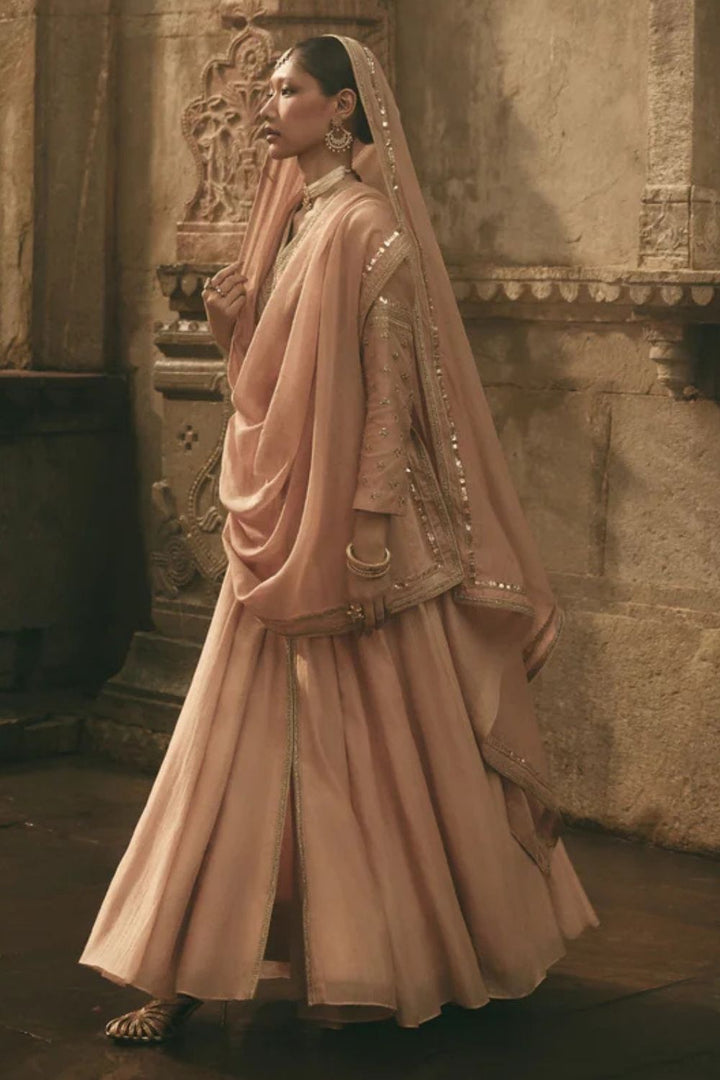 Beige Anarkali Set