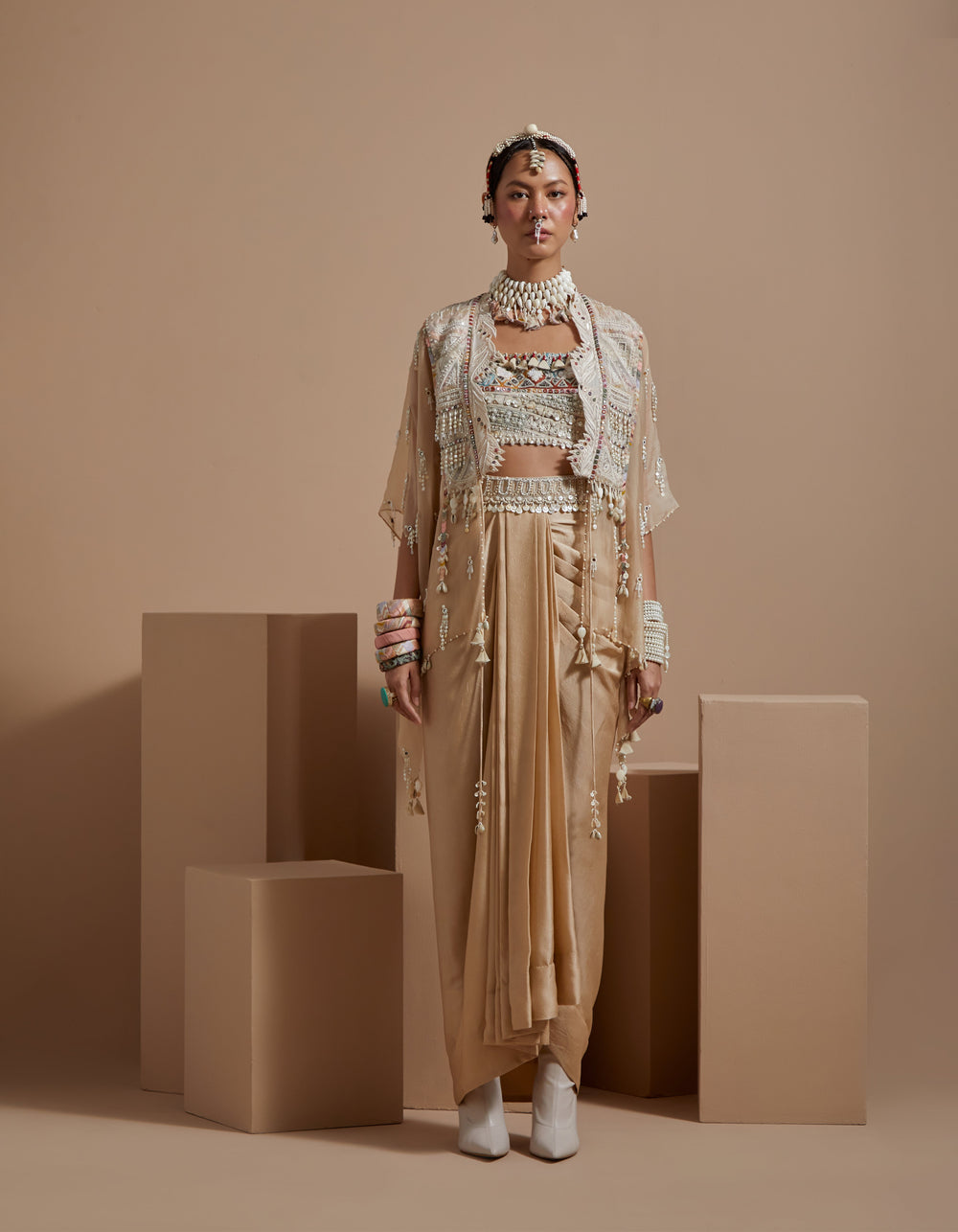 Veni Dupatta Jacket Set