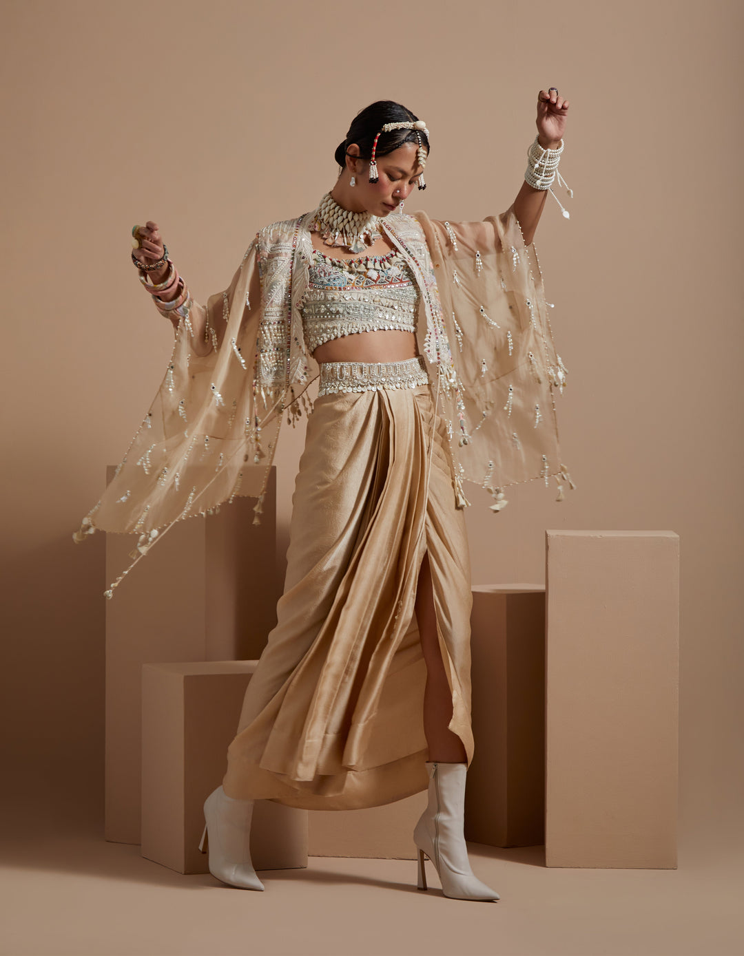 Veni Dupatta Jacket Set