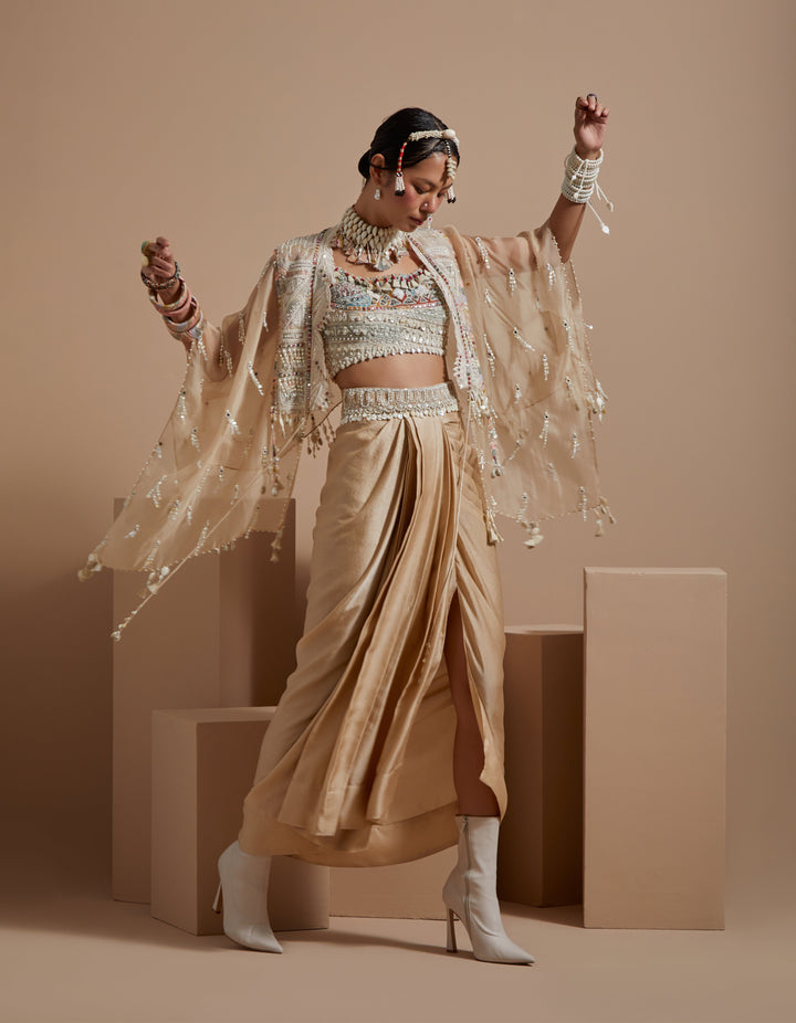 Veni Dupatta Jacket Set