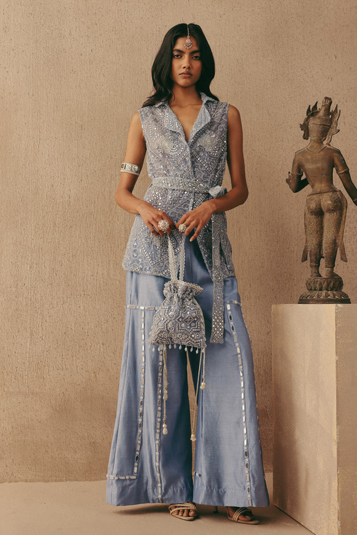 HAND EMBROIDERED FLARED PANTS