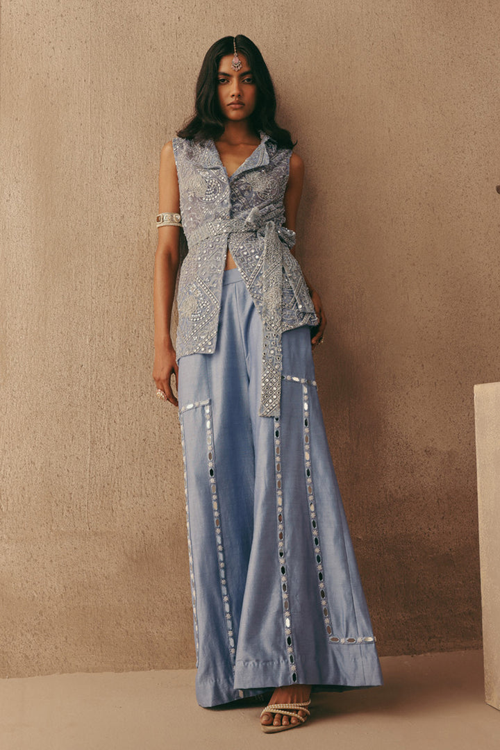 HAND EMBROIDERED FLARED PANTS