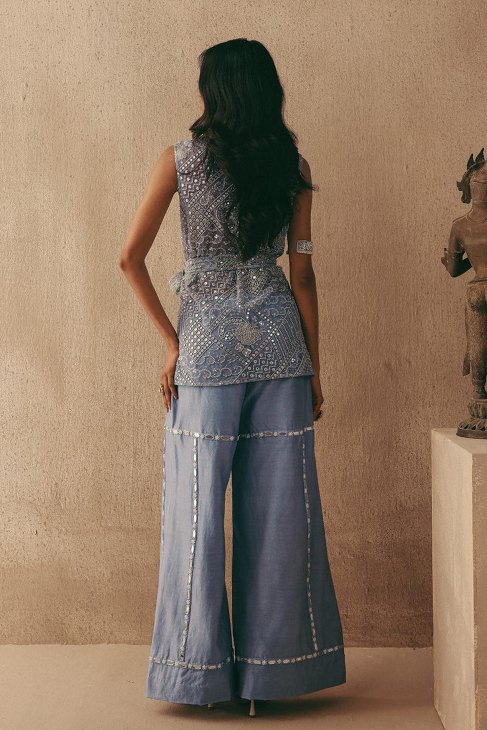 HAND EMBROIDERED FLARED PANTS