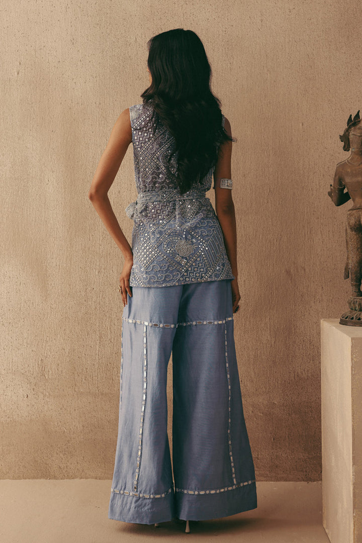 HAND EMBROIDERED FLARED PANTS