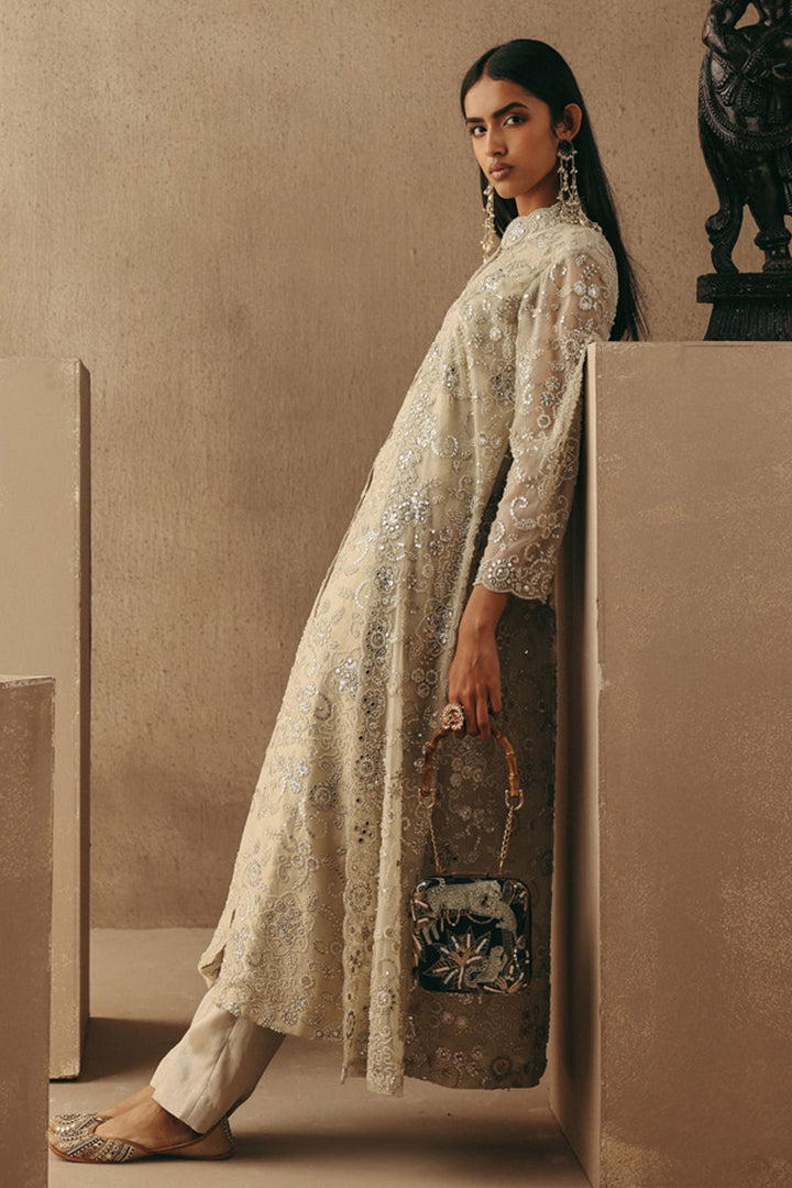 BROCADE CIGARETTE PANTS