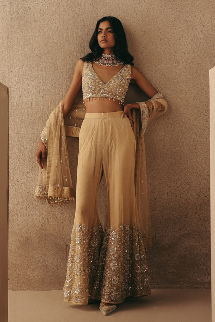 MIRRORWORK APPLIQUE BOOTCUT PANTS