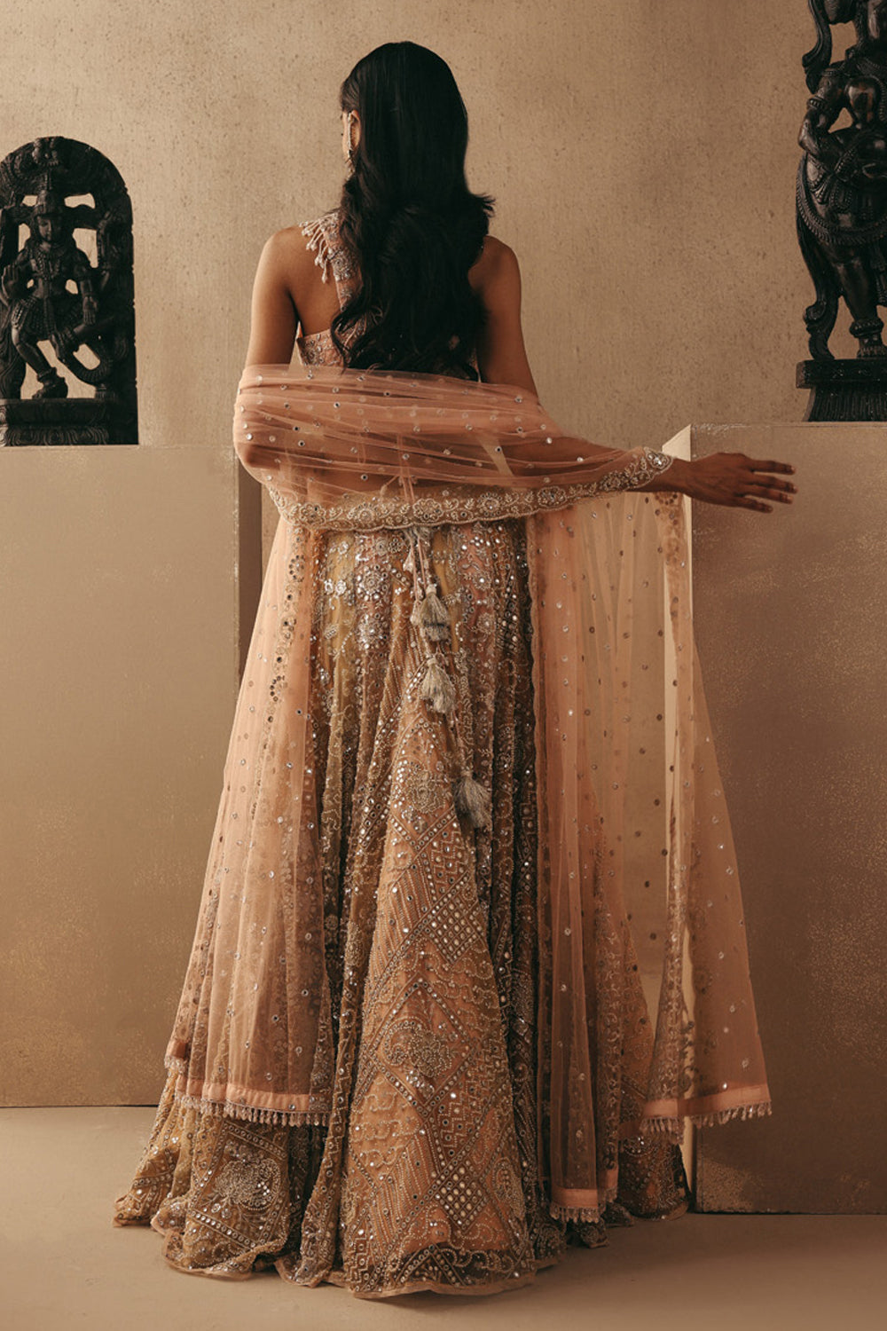 MULTICOLOUR MIRRORWORK LEHENGA SET