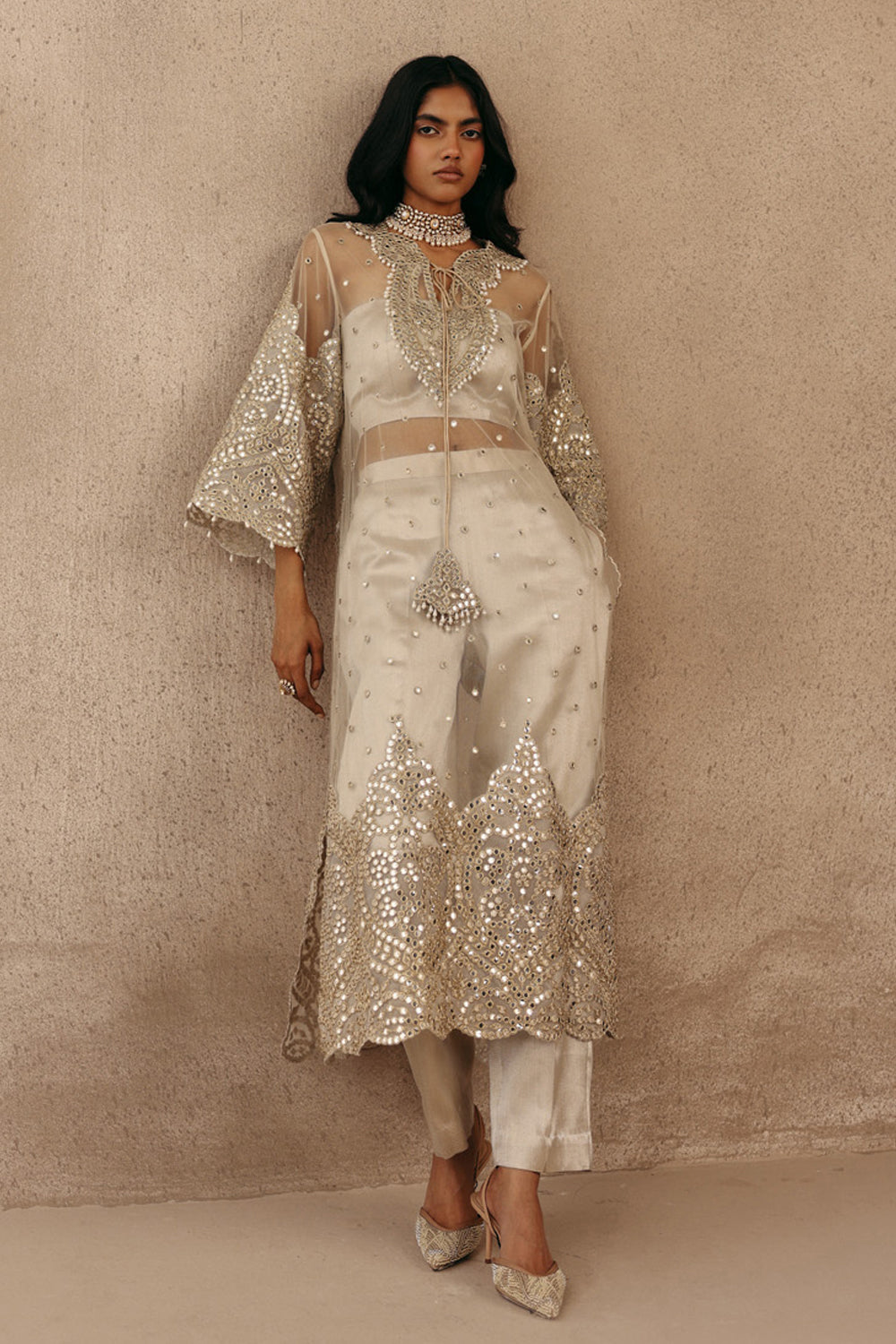 SILVER CIGARETTE PANTS