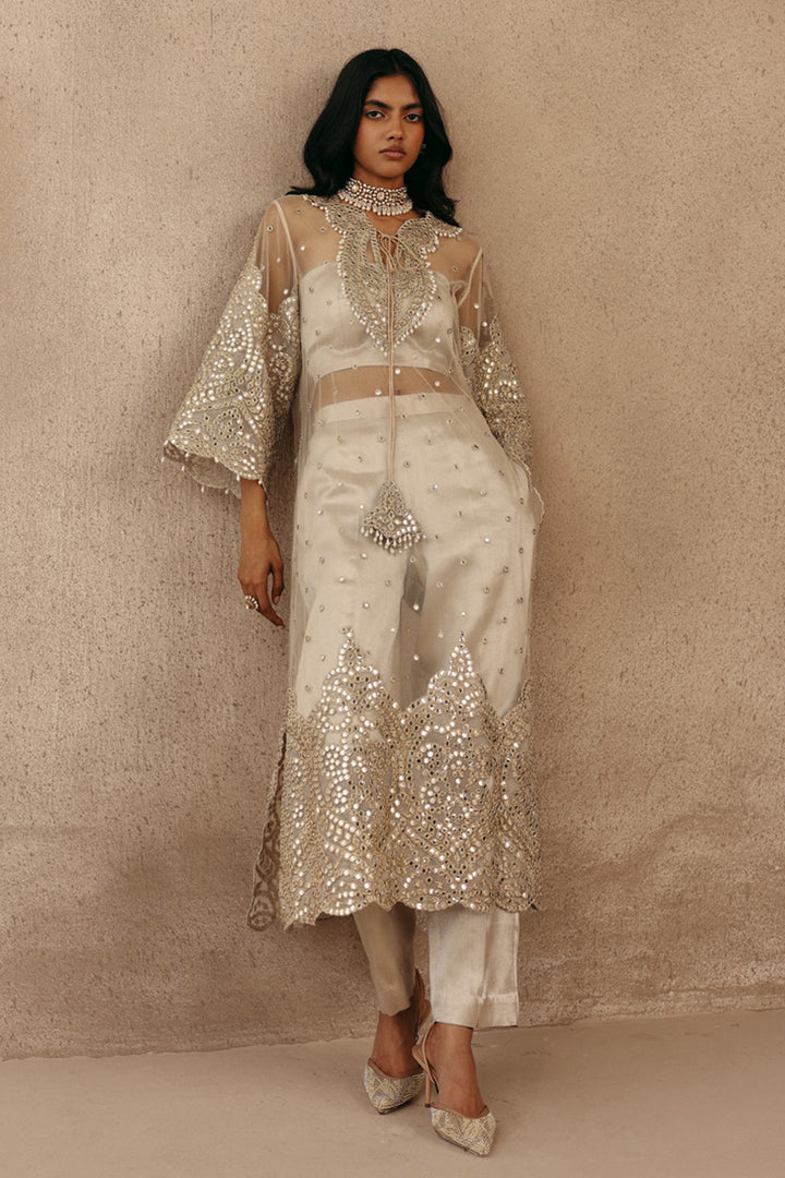 SILVER CIGARETTE PANTS