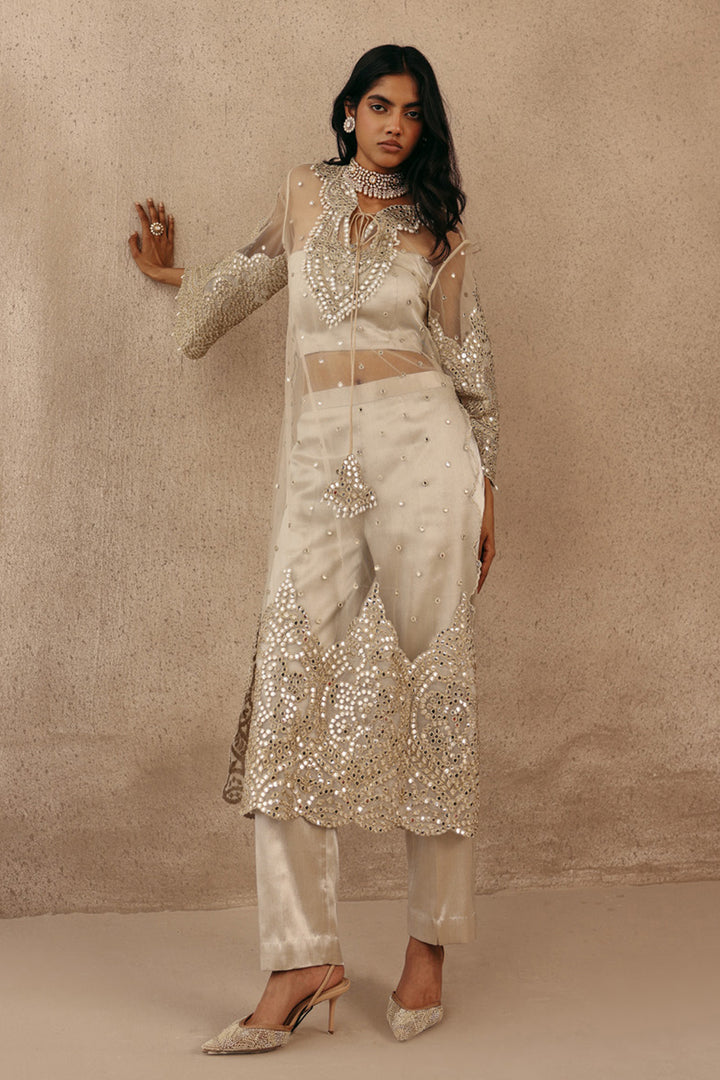 SILVER CIGARETTE PANTS