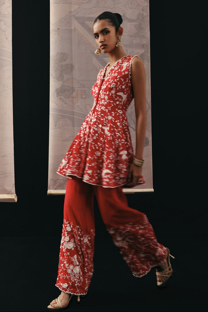 PARSI GAARA SLEEVELESS PEPLUM TOP