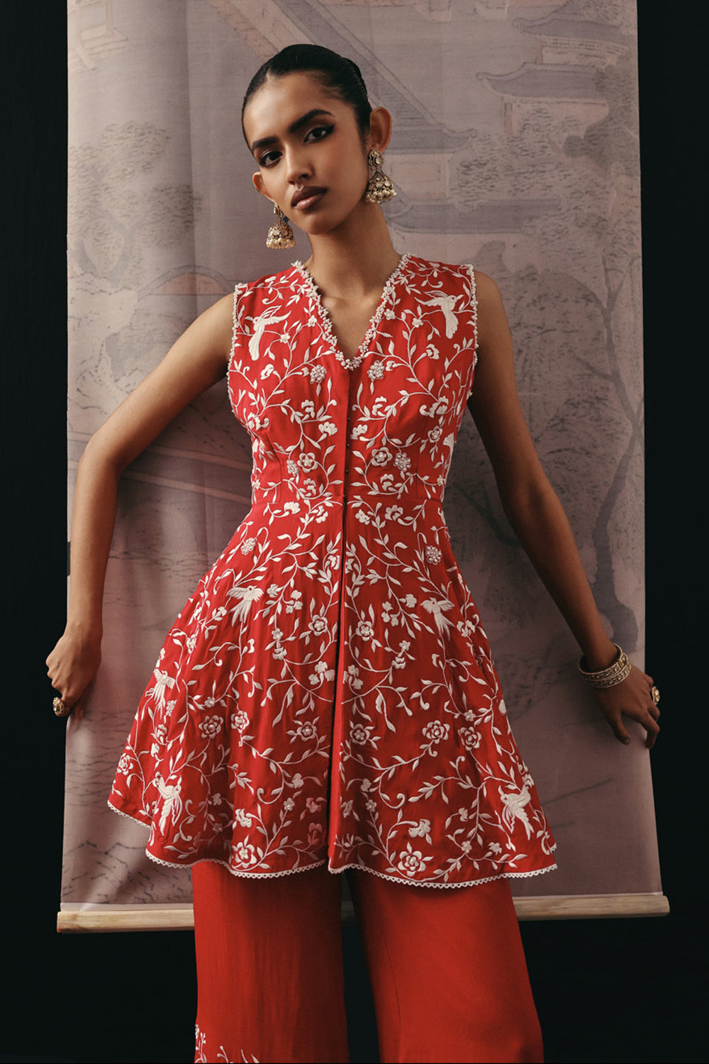 PARSI GAARA SLEEVELESS PEPLUM TOP