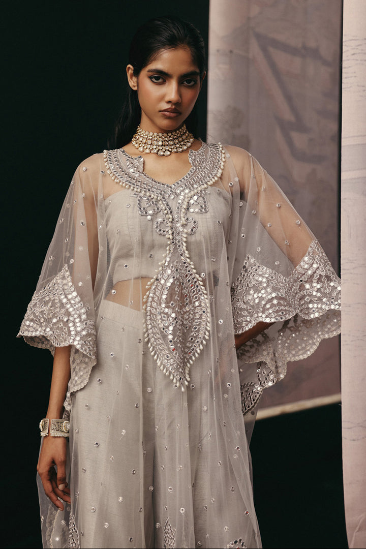 SILVER GREY KAFTAN