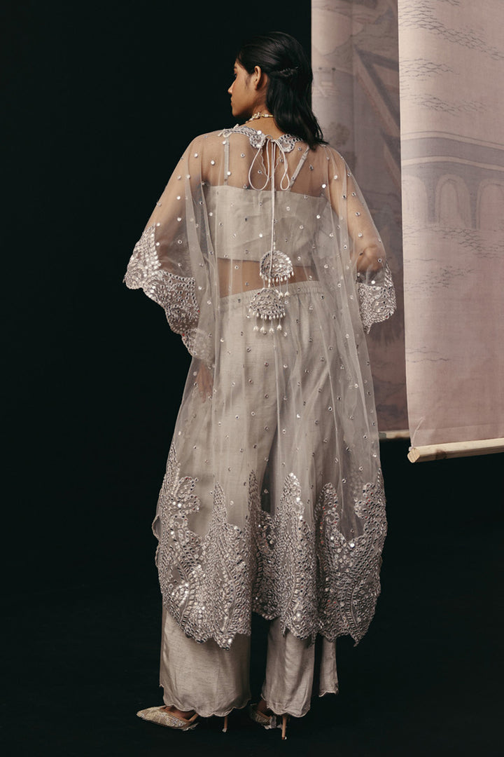 SILVER GREY KAFTAN