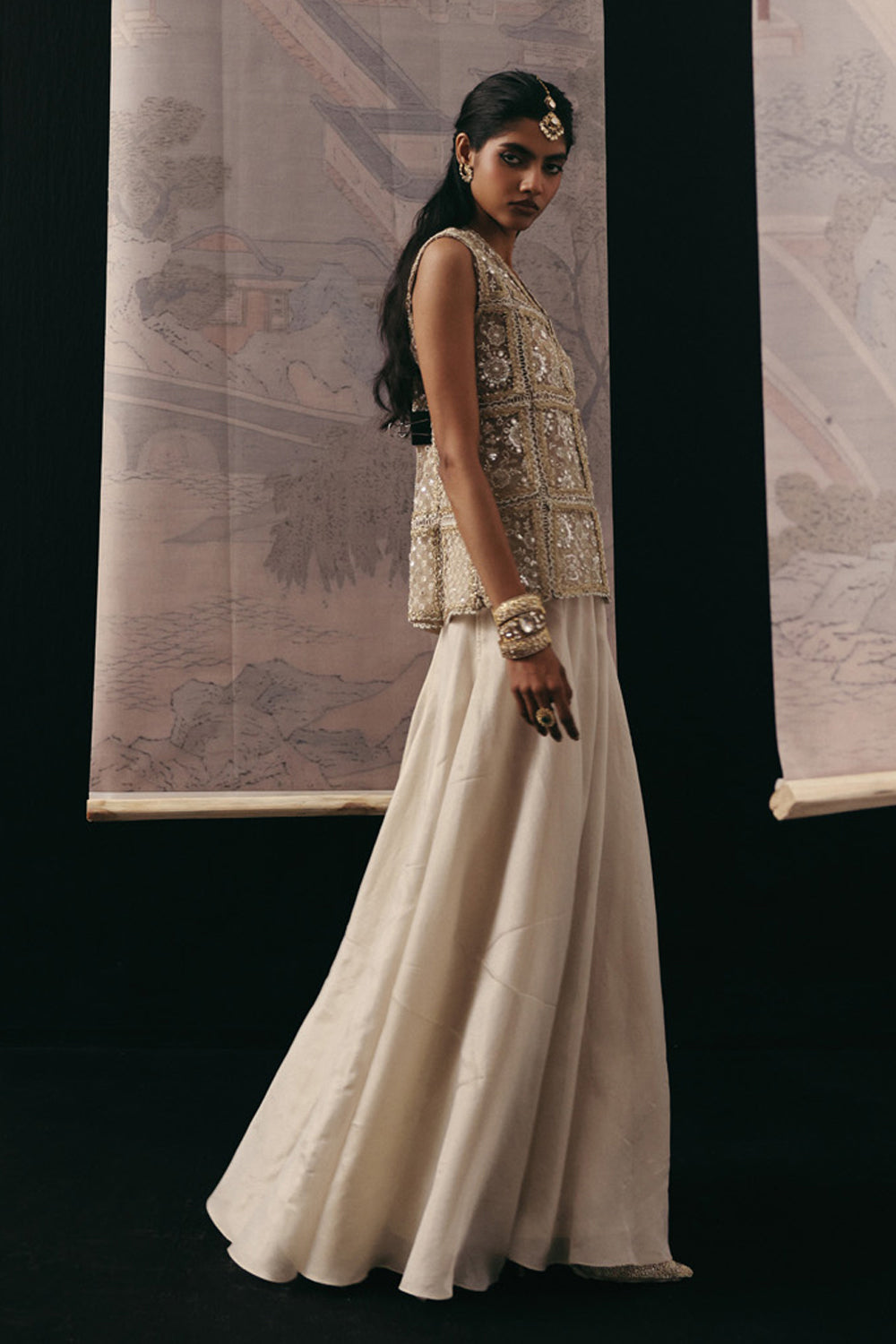 FLARED SKIRT PANTS