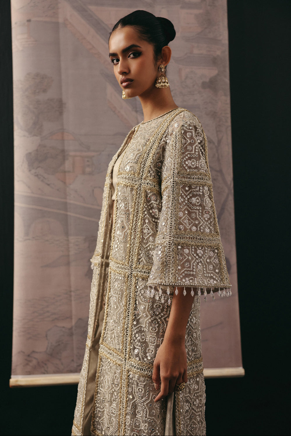 MIRRORWORK MULTI PANEL LONG JACKET