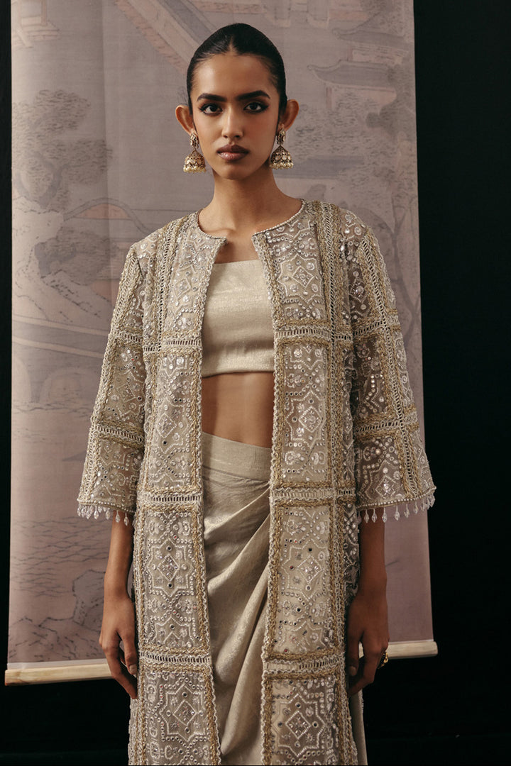 MIRRORWORK MULTI PANEL LONG JACKET