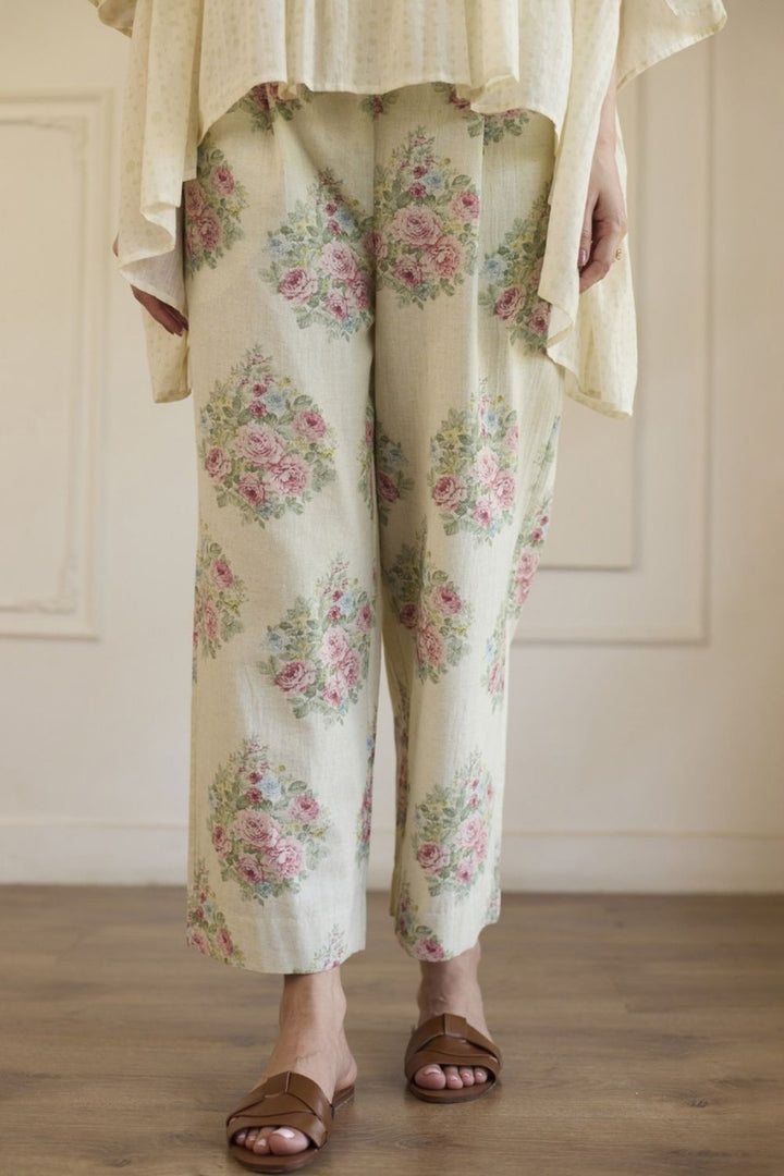 Pink & Green Top With Pants Set